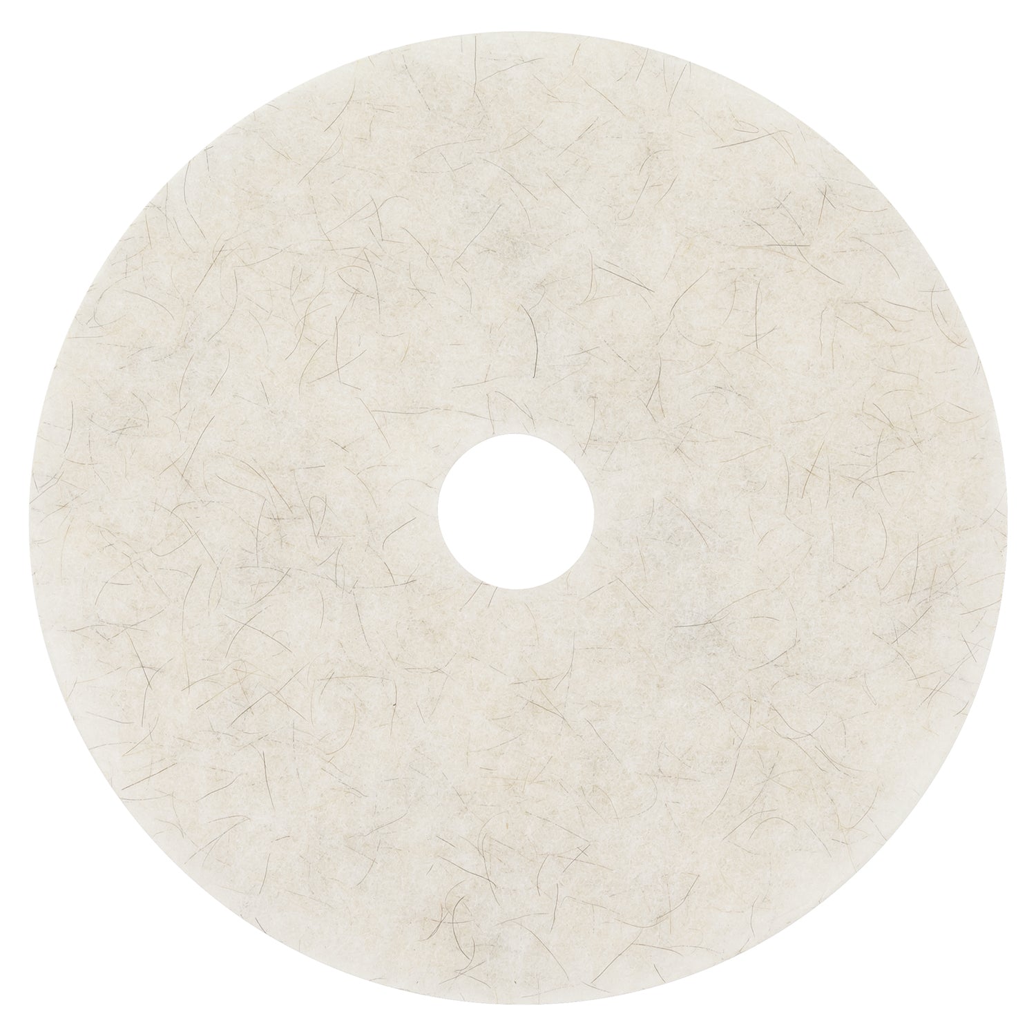 Ultra High-Speed Natural Blend Floor Burnishing Pads 3300, 20" Diameter, White, 5/carton