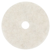 Ultra High-Speed Natural Blend Floor Burnishing Pads 3300, 20" Diameter, White, 5/carton