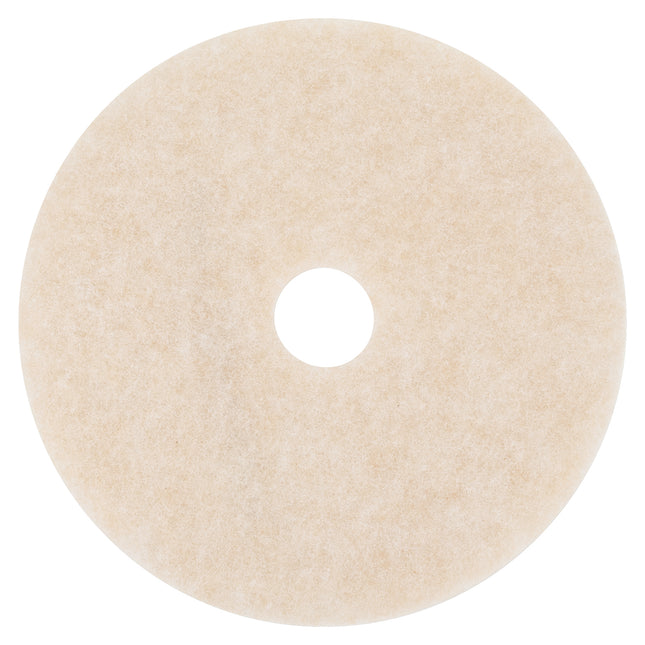 Ultra High-Speed Topline Floor Burnishing Pads 3200, 20" Diameter, White/amber, 5/carton