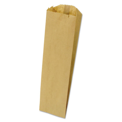 Grocery Pint-Sized Paper Bags for Liquor Takeout, Pint Size, 3.75" x 2.25" x 11.25", Natural, 500/Bundle