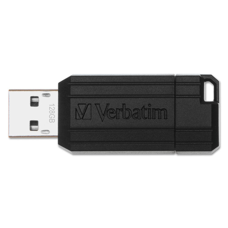 PinStripe USB 2.0 Flash Drive, 16 GB, Black
