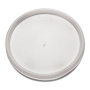 Plastic Lids for Foam Cups, Bowls and Containers, Flat, Vented, Fits 6 oz to 32 oz, Translucent, 100/Pack, 10 Packs/Carton