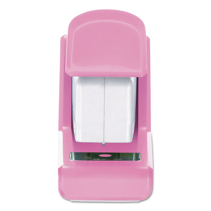 Incourage Spring-Powered Compact Stapler With Antimicrobial Protection, 20-Sheet Capacity, Pink/gray