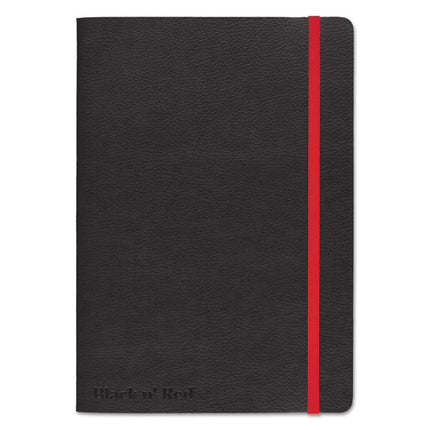 Flexible Cover Casebound Notebooks, SCRIBZEE Compatible, 1-Subject, Wide/Legal Rule, Black/Red Cover, (71) 8.25 x 5.75 Sheets