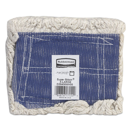 Super Stitch Blend Mop, Cotton/synthetic, X-Large, White, 6/carton