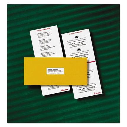 Mini-Sheets Mailing Labels, Inkjet/laser Printers, 1 X 2.63, White, 8/sheet, 25 Sheets/pack