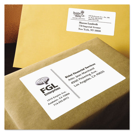 Shipping Labels W/ Trueblock Technology, Laser Printers, 3.5 X 5, White, 4/sheet, 100 Sheets/box
