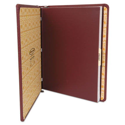 Looseleaf Corporation Minute Book, 1-Subject, Unruled, Red/Gold Cover, (250) 11 x 8.5 Sheets