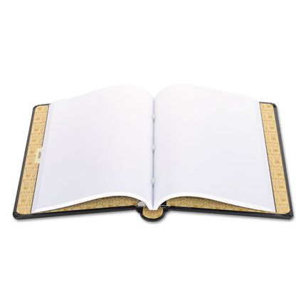 Looseleaf Corporation Minute Book, 1-Subject, Unruled, Black/Gold Cover, (250) 14 x 8.5 Sheets