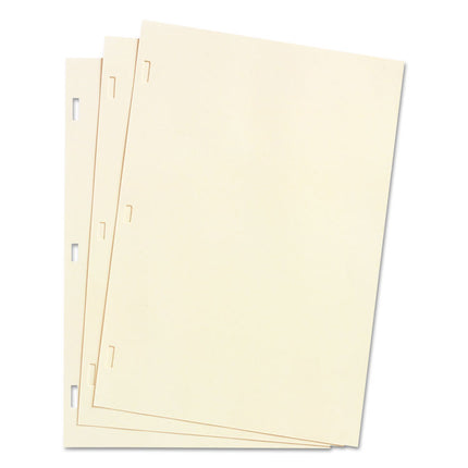 Looseleaf Minute Book Ledger Sheets, 14 X 8.5, Ivory, Loose Sheet 100/box