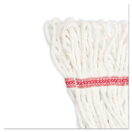 Super Loop Wet Mop Head, Cotton/synthetic Fiber, 5" Headband, Large Size, White