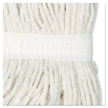 Cut-End Wet Mop Head, Rayon, No. 24, White