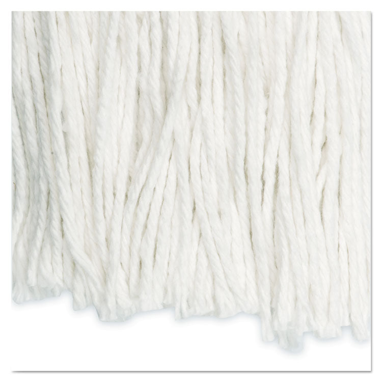 Cut-End Wet Mop Head, Rayon, No. 24, White, 12/carton