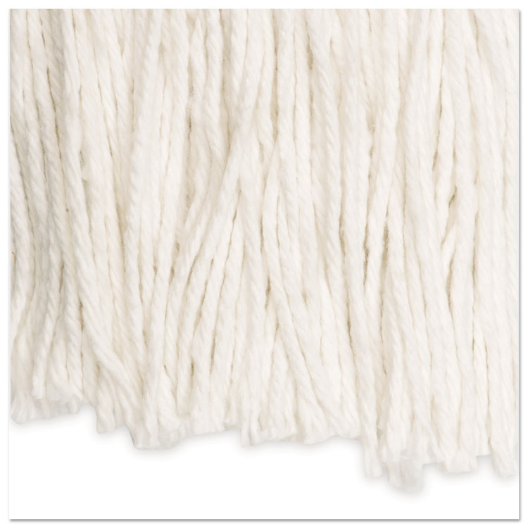 Cut-End Wet Mop Head, Rayon, No. 20, White