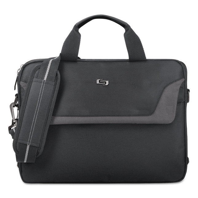 Pro Slim Brief, Fits Devices Up to 14.1", Polyester, 14 x 1.5 x 10.5, Black