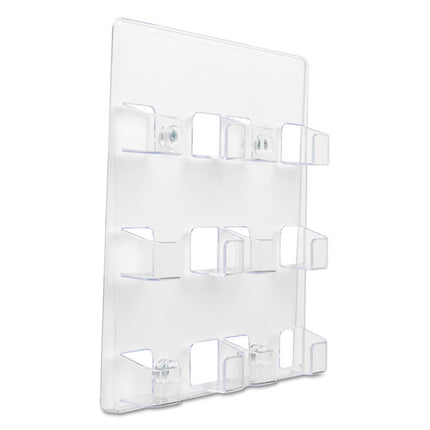 6-Pocket Business Card Holder, Holds 480 Cards, 8.5 X 1.63 X 9.75, Plastic, Clear