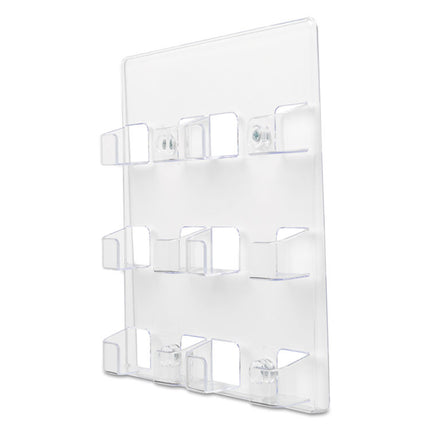 6-Pocket Business Card Holder, Holds 480 Cards, 8.5 X 1.63 X 9.75, Plastic, Clear