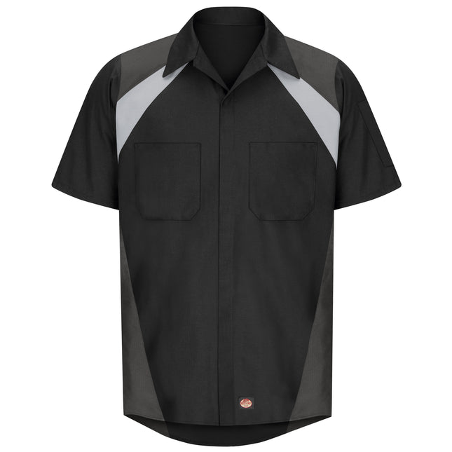Red Kap® Men's Short Sleeve Tri-Color Shop Shirt / SY28BC