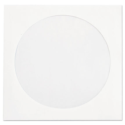CD/DVD Sleeves, 1 Disc Capacity, White, 250/Box