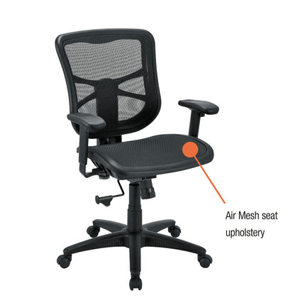 Alera Elusion Series Mesh Mid-Back Swivel/tilt Chair, Supports Up To 275 Lb, 17.9" To 21.6" Seat Height, Black