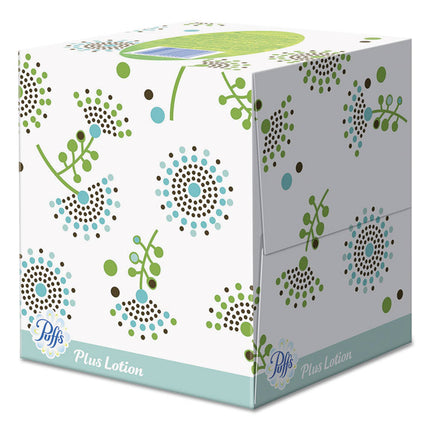 Plus Lotion Facial Tissue, 2-Ply, White, 56 Sheets/Box, 24 Boxes/Carton