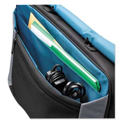 Laptop Messenger, Fits Devices Up to 17", Dobby Nylon, 3.37 x 17.75 x 13.75, Black