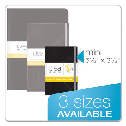 Idea Collective Journal with Elastic Closure, 1-Subject, Wide/Legal Rule, Black Hardcover, (96) 5.5 x 3.5 Sheets