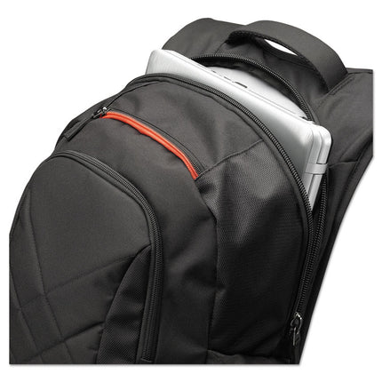16" Laptop Backpack, Fits Devices Up to 16", Polyester, 9.5 x 14 x 16.75, Black