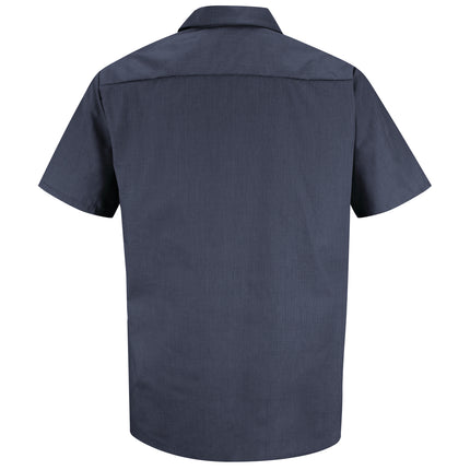 Red Kap® Men's Short Sleeve Geometric Microcheck Work Shirt / SP24GB