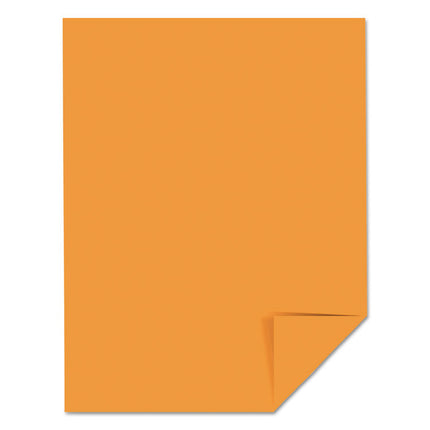 Color Cardstock, 65 lb Cover Weight, 8.5 x 11, Cosmic Orange, 250/Pack