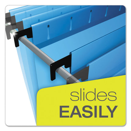 SureHook Hanging Folders, Letter Size, 1/5-Cut Tabs, Blue, 20/Box