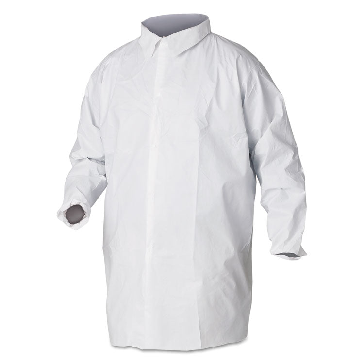A40 Liquid And Particle Protection Lab Coats, X-Large, White, 30/carton