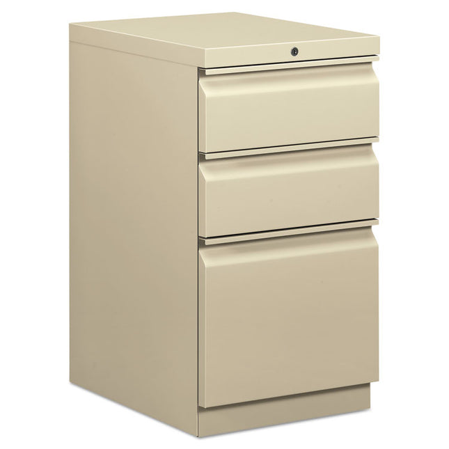 Mobile Pedestals, Left Or Right, 3-Drawers: Box/box/file, Legal/letter, Putty, 15" X 20" X 28"