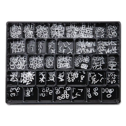 Character Sets, Pin, White, 1"h, 300/set