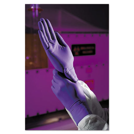 Purple Nitrile Exam Gloves, 242 Mm Length, X-Small, 6 Mil, Purple, 100/box