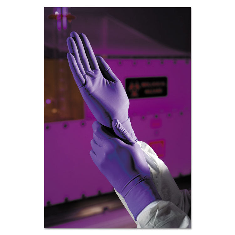 Purple Nitrile Exam Gloves, 242 Mm Length, X-Small, 6 Mil, Purple, 100/box