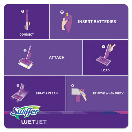 WetJet System Refill Cloths, 11.3" x 5.4", White, 24/Box, 4/Carton