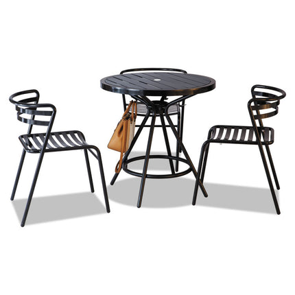 CoGo Tables, Steel, Round, 30" Diameter x 29.5h, Black