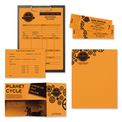 Color Paper, 24 lb Bond Weight, 8.5 x 11, Cosmic Orange, 500/Ream