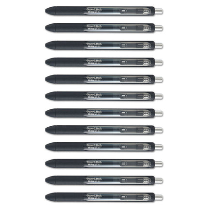 InkJoy Gel Pen, Retractable, Fine 0.5 mm, Black Ink, Black Barrel, Dozen