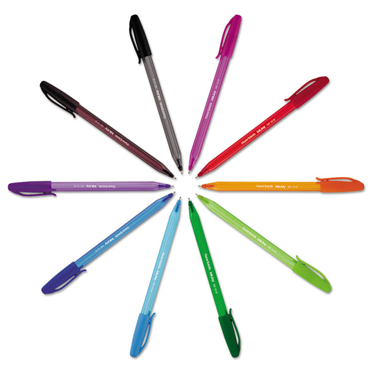 InkJoy 100 Ballpoint Pen, Stick, Medium 1 mm, Blue Ink, Translucent Blue Barrel, Dozen