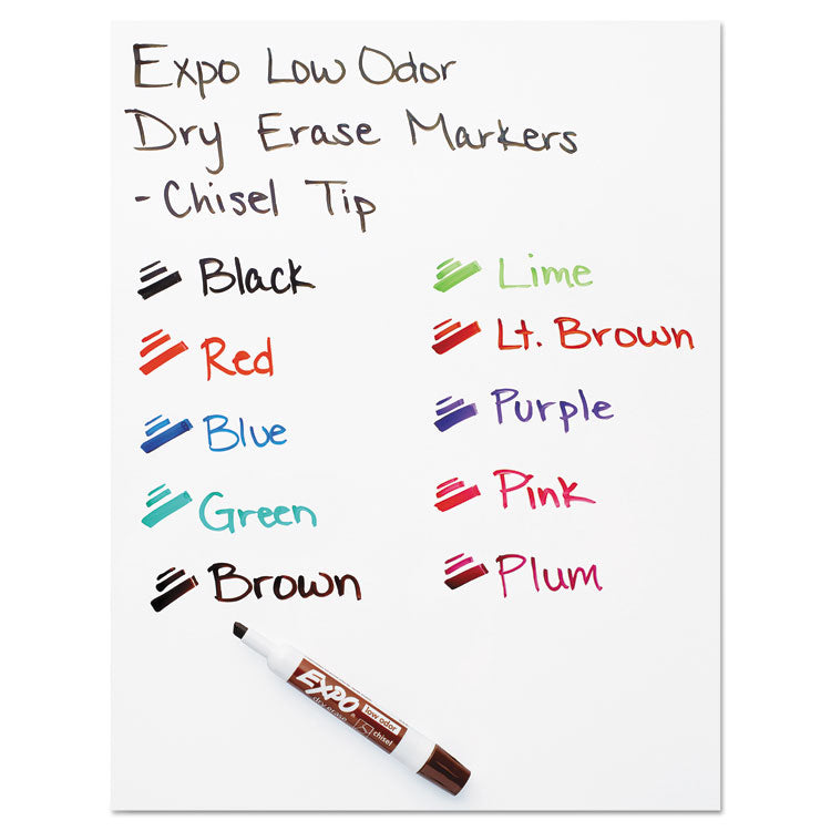 Low-Odor Dry-Erase Marker Value Pack, Broad Chisel Tip, Black, 36/box
