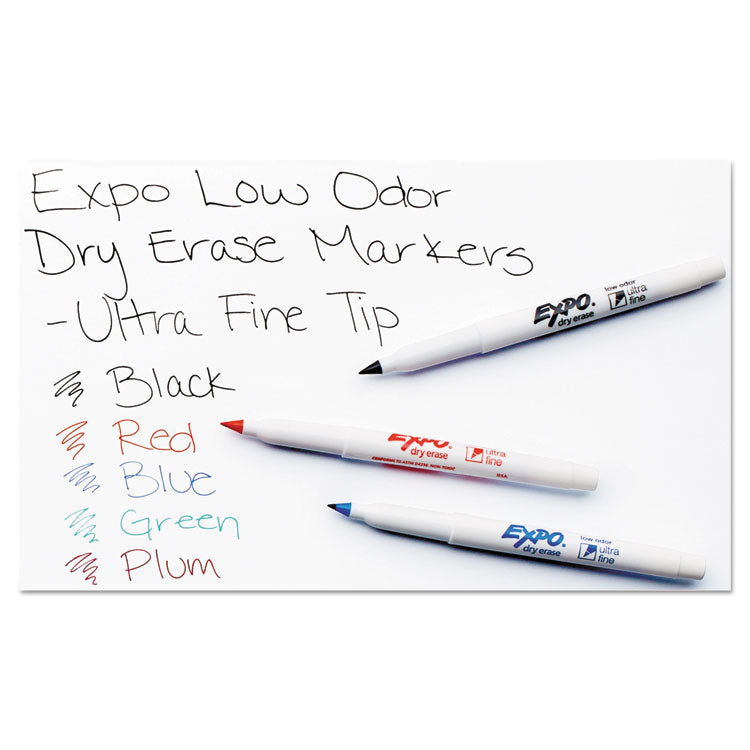 Low-Odor Dry-Erase Marker, Extra-Fine Bullet Tip, Black