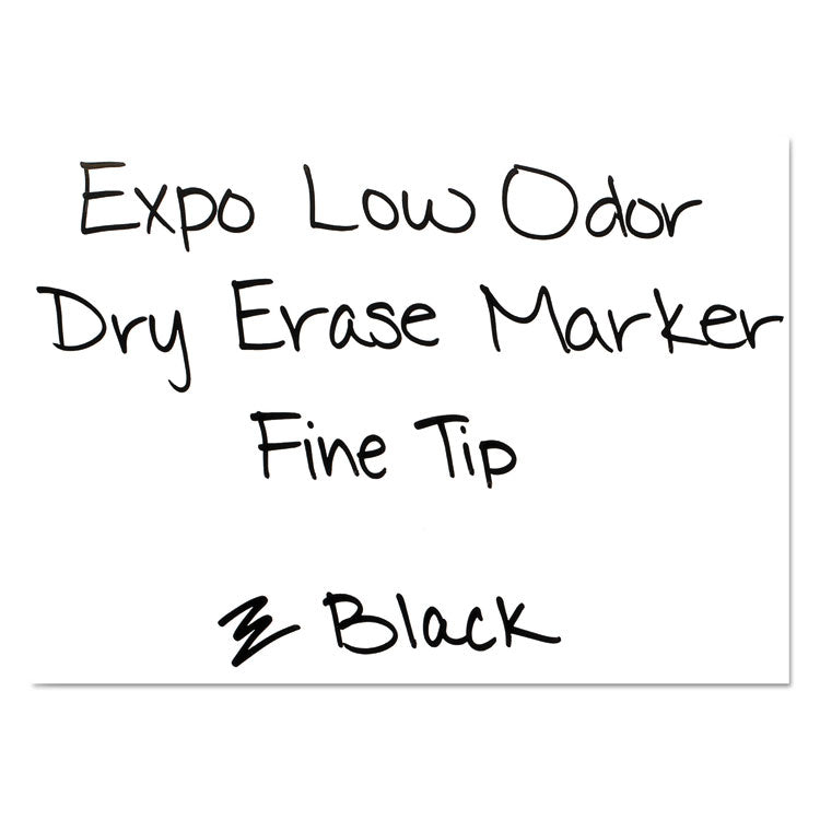 Low-Odor Dry-Erase Marker Value Pack, Fine Bullet Tip, Black, 36/box