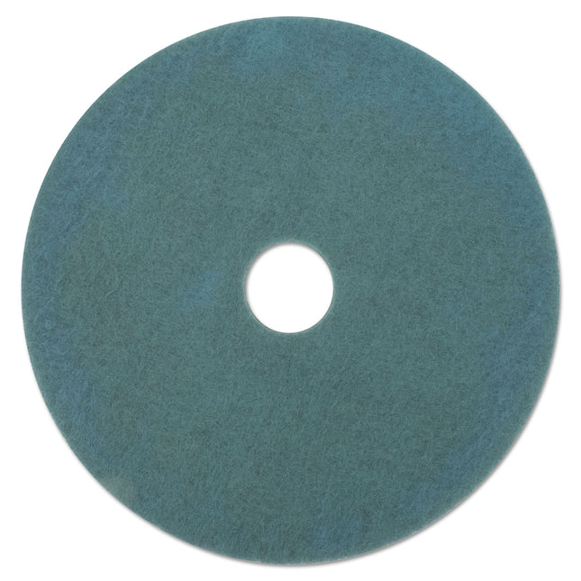 Ultra High-Speed Floor Burnishing Pads 3100, 27" Diameter, Aqua, 5/carton