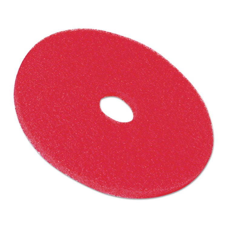 Low-Speed Buffer Floor Pads 5100, 20" Diameter, Red, 5/carton