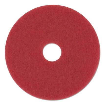 Low-Speed Buffer Floor Pads 5100, 20" Diameter, Red, 5/carton