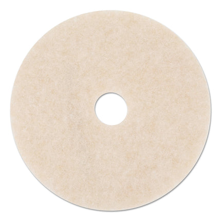 Ultra High-Speed Topline Floor Burnishing Pads 3200, 24" Diameter, White/amber, 5/carton