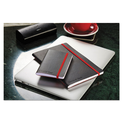 Flexible Cover Casebound Notebooks, SCRIBZEE Compatible, 1-Subject, Wide/Legal Rule, Black/Red Cover, (71) 8.25 x 5.75 Sheets