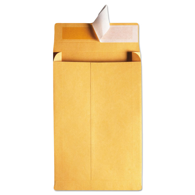 Redi-Strip Kraft Expansion Envelope, #10 1/2, Square Flap, Redi-Strip Adhesive Closure, 9 x 12, Brown Kraft, 25/Pack
